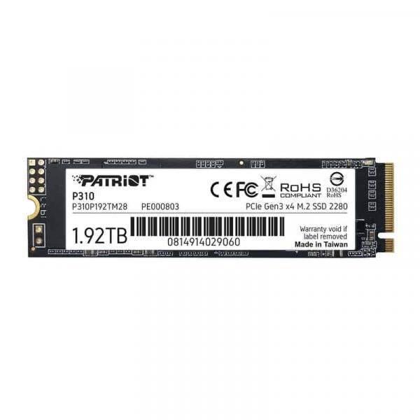 Patriot P310P192TM28P310 P310 SSD, 1920 GB, M.2 2280, Retail, 2100 1800 MB S, 280K 250K IOPS