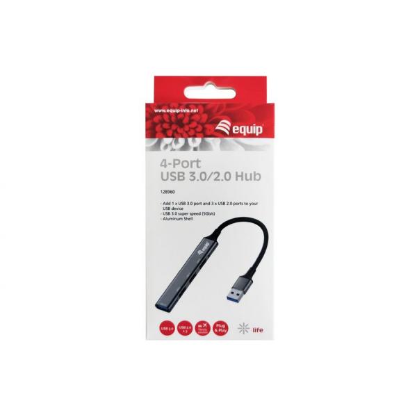 Utrusta 128960 4-port USB 3.0 2.0 nav