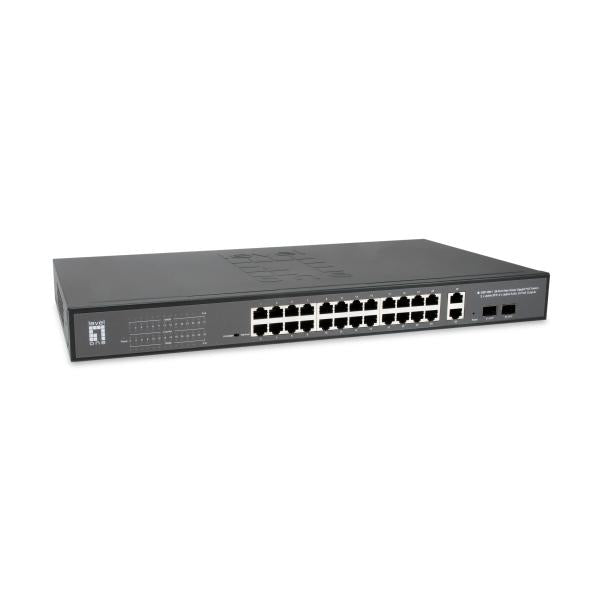 LevelOne GEP-2841 Switch administrado Smart Smart Managed de 28 puertos, L2, Gigabit Ethernet, Power Over Ethernet (POE)