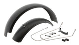 Mirage spatbord set 20 fatbike incl. bevestiging - zwart