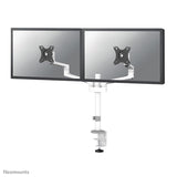 Neomounts DS60-425Wh2 Mount de bureau, 2x 27 pouces 8 kg, pivotage inclinable, 100x100 mm, blanc