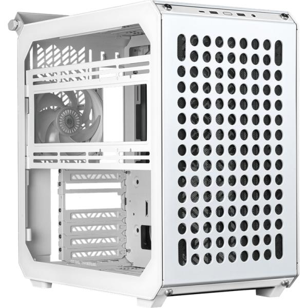 Refroidisseur maître refroidisseur Q500-WGNN-S00 QUBE 500 FLATPACK WHITE, ATX, USB 3,2, 120 140 mm, refroidissement par eau prêt