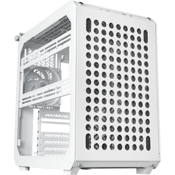 Refroidisseur maître refroidisseur Q500-WGNN-S00 QUBE 500 FLATPACK WHITE, ATX, USB 3,2, 120 140 mm, refroidissement par eau prêt