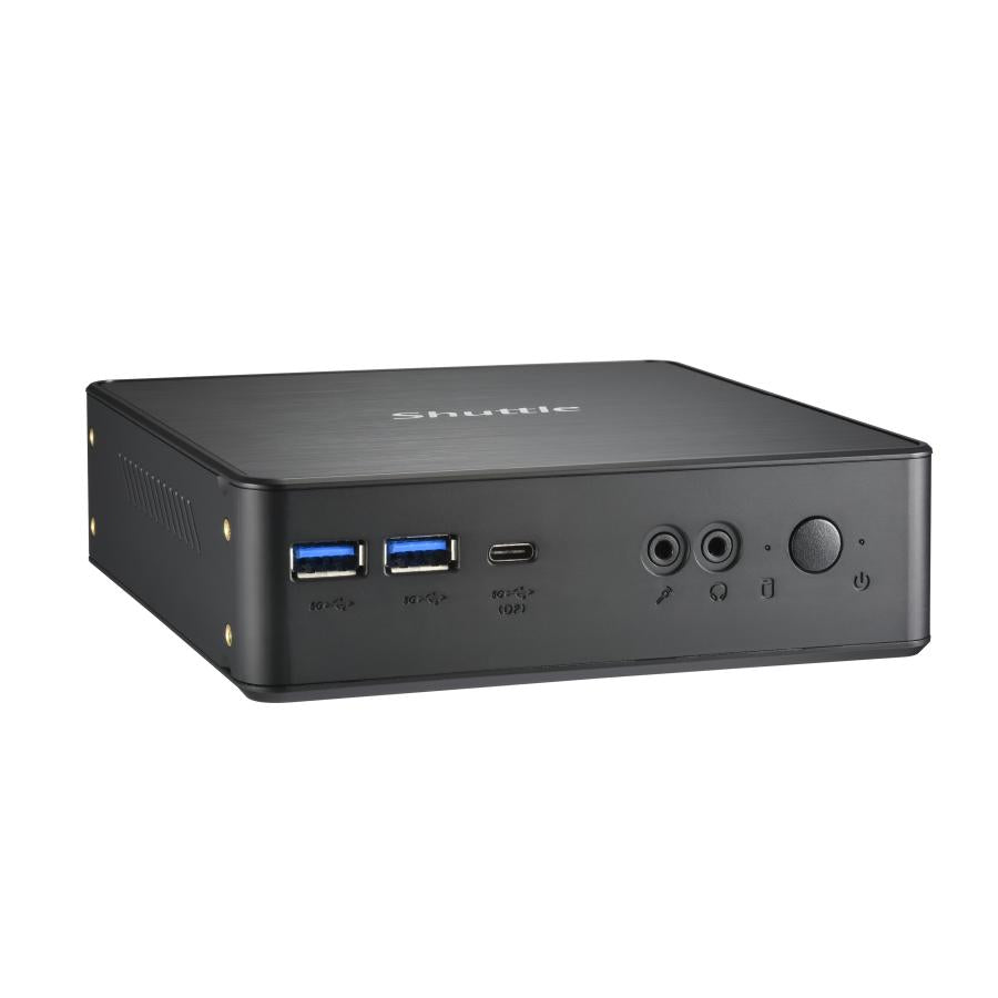 Shuttle nc40u xpc nano pc nc40u mini pc barebone, intel celeron 7305u, 6x usb3.2, 2x m.2, lan, 24 7