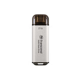 Trascendi SSD esterno TS512Gesd300S ESD300S, 512 GB, USB Type-C, 10 Gbps, 1050 950 MB S, argento