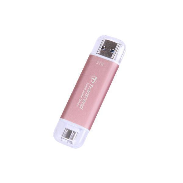 Transzend TS2TET310P ESD310 Pink External SSD, 2 TB, USB 10 Gbit / s, Typ C A, 1050 950 MB s