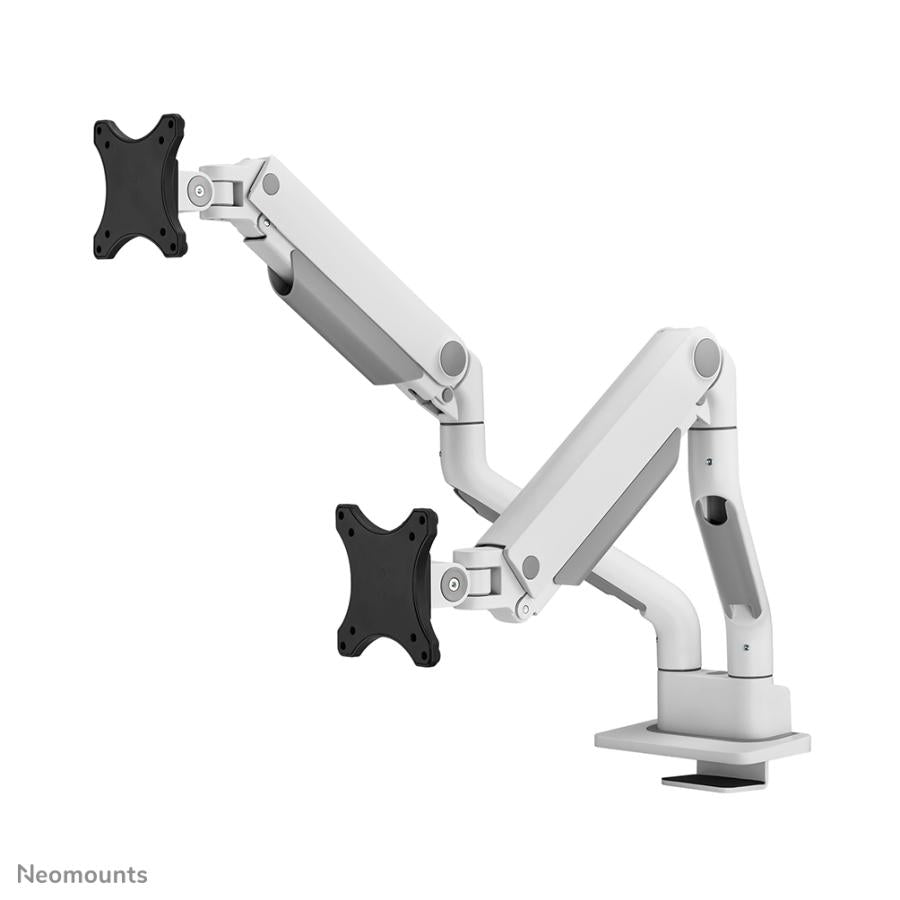 NEOMOUNTS DS70S-950WH2 MONTRE DE BUREAU À MOTION FULLE, 2X 17-35, 18 kg, 100x100 mm, argent