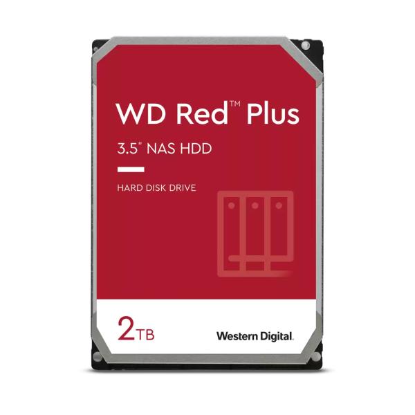 Western Digital WD20EFPX Red Plus HDD, 2 TB, 3,5, SATA3, 5400 o / min, 256 MB, 175 MB S