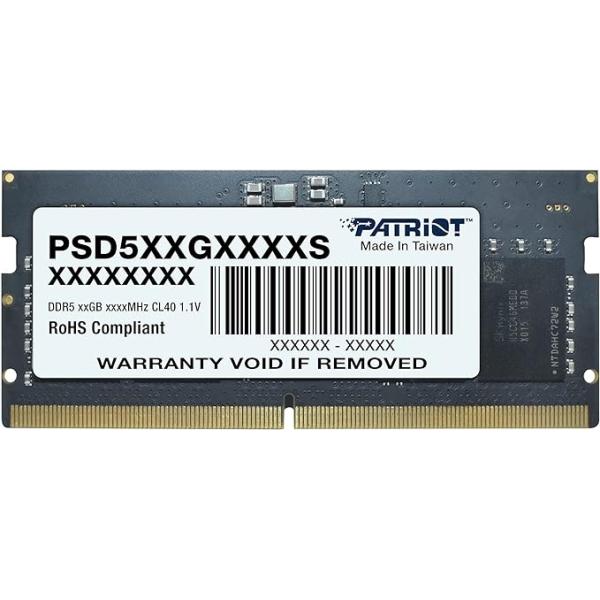 Patriot PSD516G480081S Signature-Line SO-DIMM, 16GB, DDR5, 4800MHZ, CL40, 1.1V