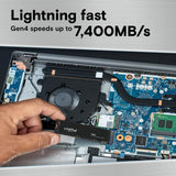 Entscheidender CT500T500SSD8 T500 SSD, 500 GB, M.2 2280, PCIE 4.0 NVME, 7300 6800 MB S, NO HS