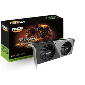 Inno3d n406t2-08d6-171153n geforce rtx 4060 ti twin x2, 8GB GDDR6, 128-bit, 2535, 18Gbps, 3xDP+HDMI