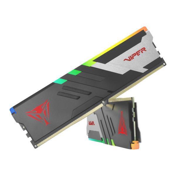 Patriot PVVR564G600C30K Viper Venom RGB DIMM Dual Kit, 64 Go, DDR5, 6000MTS, CL30