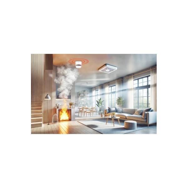 WOX R7305 Smart Zigbee Smoke Alarm, Zigbee, Google Assistant, IP20, White