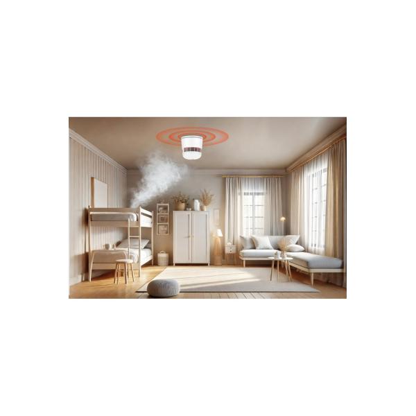 WOX R7305 Smart Zigbee Smoke Alarm, Zigbee, Google Assistant, IP20, White