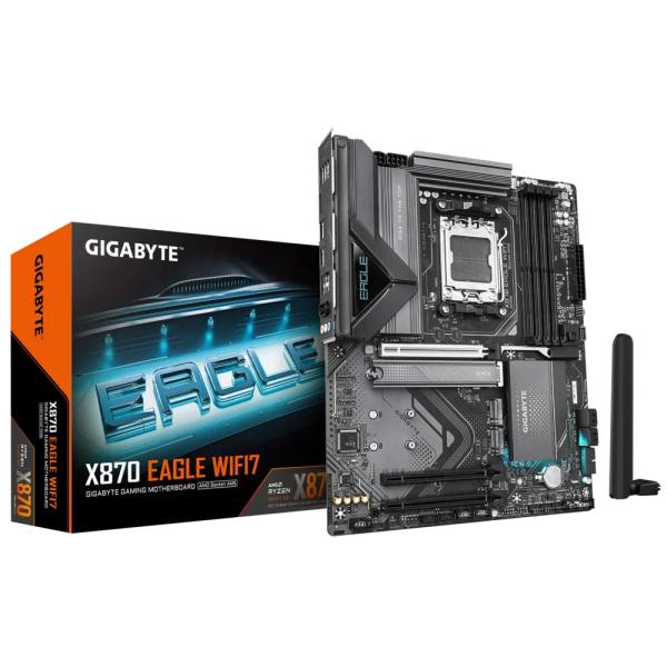 Gigabyte X870 Eagle WIFI7, ATX, AMD AM5, 4x DIMM DDR5, Dual USB4 Type-C, 2.5 GBE, Wi-Fi7