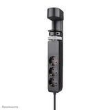 Neomounts DS22-840BL6 Desk Socket With Clamp, 1.4 M, Indoor, Type F, Plastic, Black, Power Delivery
