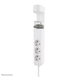 Neomounts DS22-840WH6 Desk Socket With Clamp, 1.4 M, Indoor, Type F, Plastic, White, Power Delivery