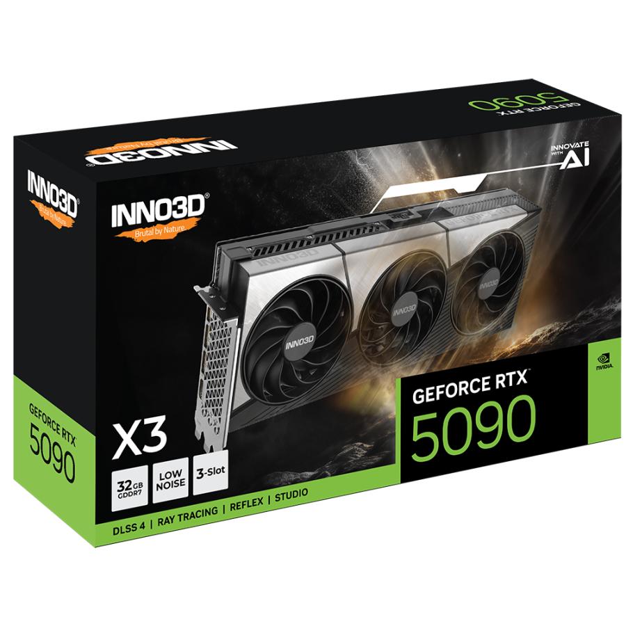 Inno3D N50903-32D7X-17593928 NVIDIA GEFORCE RTX ™ 5090 X3, 32 GB, GDDR7, 512 bits, 1792 GB S, PCIe 5