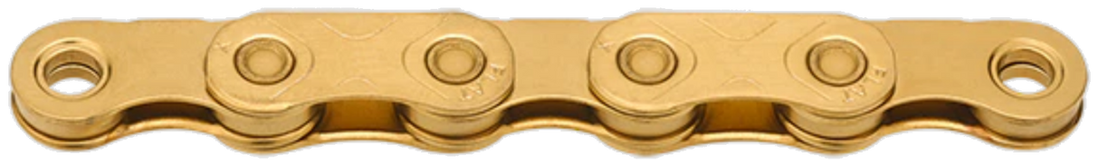 Kmc ketting x-flat gewaxt chain x-flat waxed 12 13 fold 126gl gold