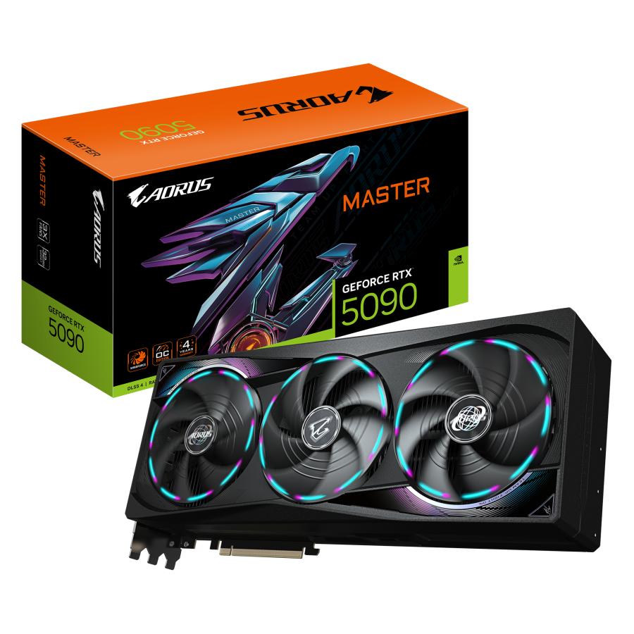 Gigabyte GV-N5090Aorus M-32GD Aorus GeForce RTX 5090 Master 32G, 32 GB GDDR7, 512 Bit