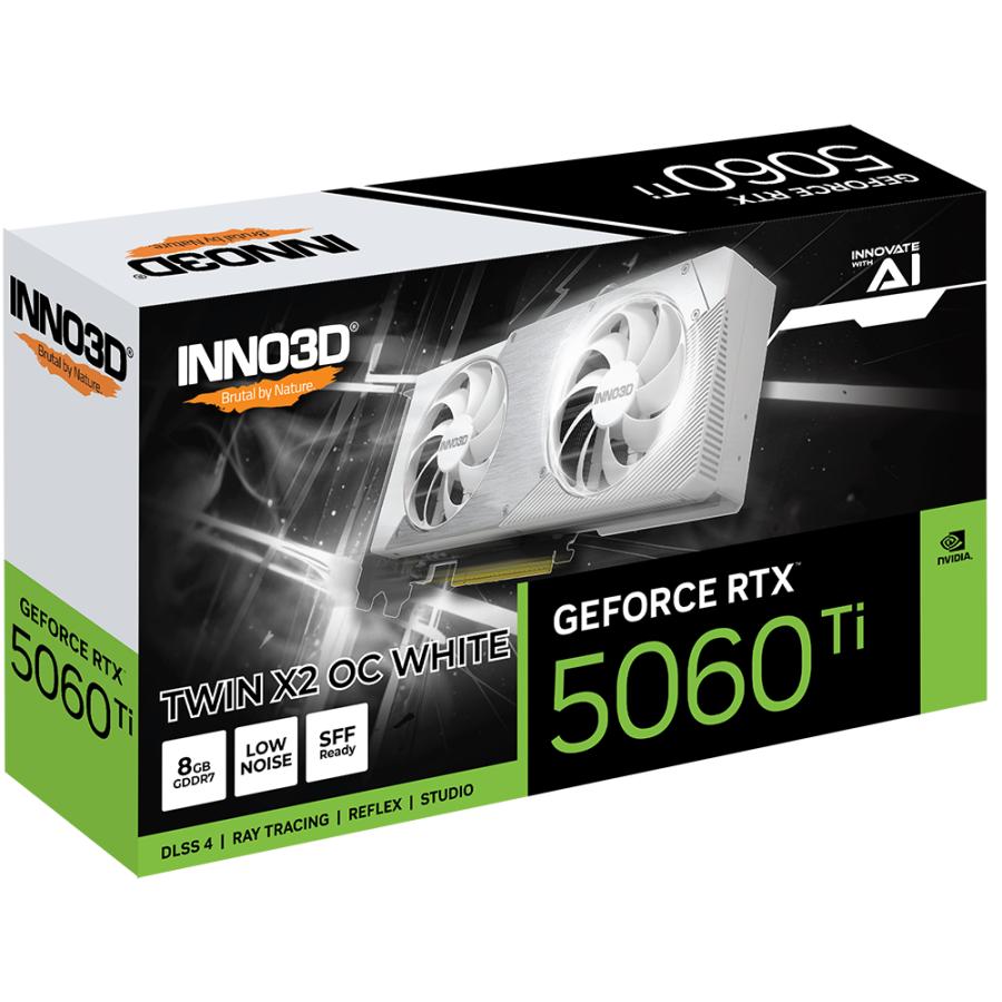 Inno3D N506T2-08D7X-193075W GeForce RTX ™ 5060 TI 8GB Twin X2 OC White