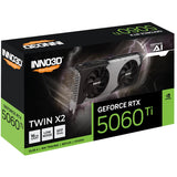 Inno3D N506T2-16D7-191073N GeForce RTX 5060 TI Twin X2 16GB, 16 GB, GDDR7, 128-BIT, 448 GB S, PCIE5