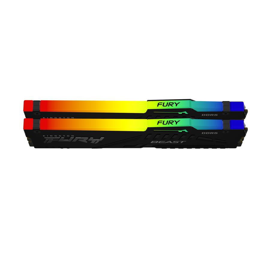 Kingston KF560C30BBEAK2-64 Teknologi Fury Beast DDR5 Kit eller 2, 64 GB, DIMM, 6000 MHz, CL30, RGB
