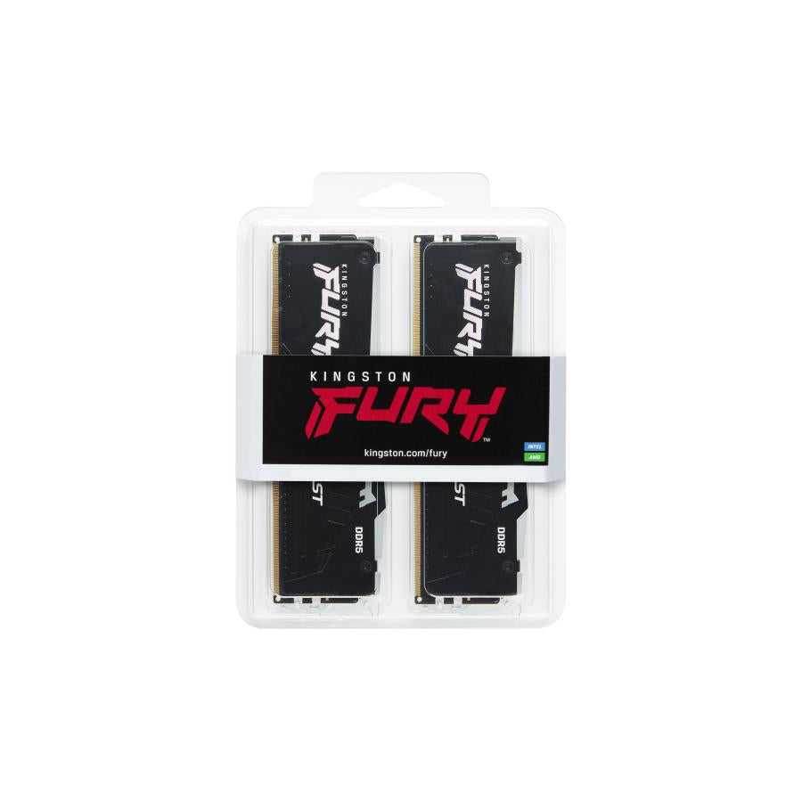 Kingston KF560C30BBEAK2-64 Teknologi Fury Beast DDR5 Kit eller 2, 64 GB, DIMM, 6000 MHz, CL30, RGB