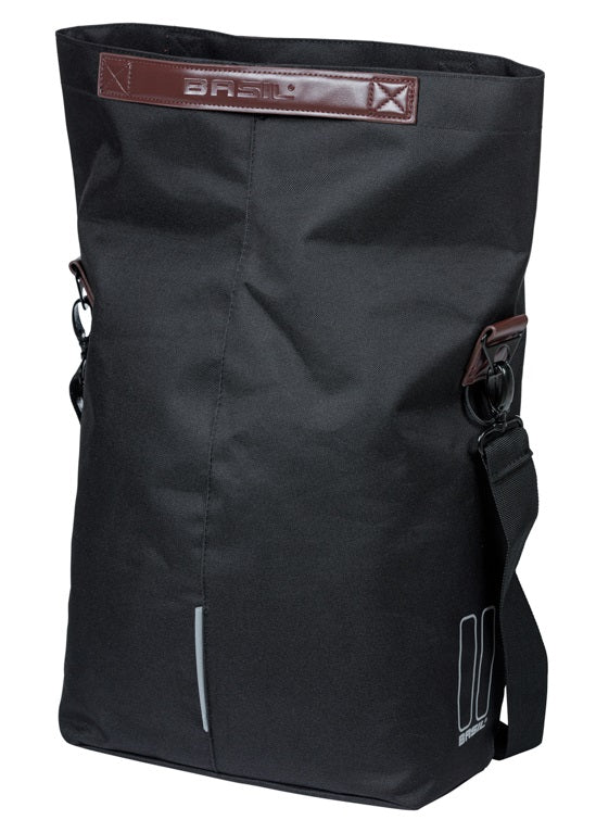 Basil city shopper bag black | mik hooks | 16l