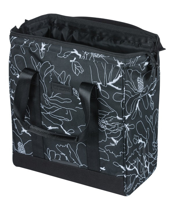 Basil shopper grand flower mik hooks 23l black
