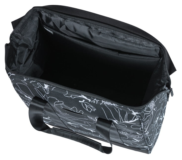 Basil shopper grand flower mik hooks 23l black