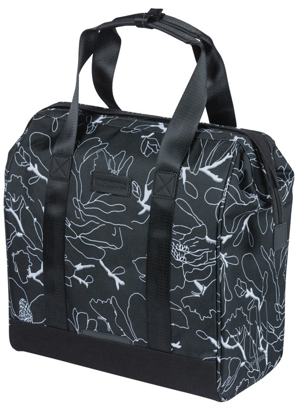 Basil shopper grand flower mik hooks 23l black