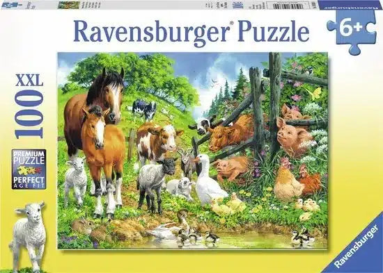 Coleção de animais quebra-cabeça Ravensburger, 100 unid. xxl