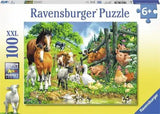 Coleção de animais quebra-cabeça Ravensburger, 100 unid. xxl