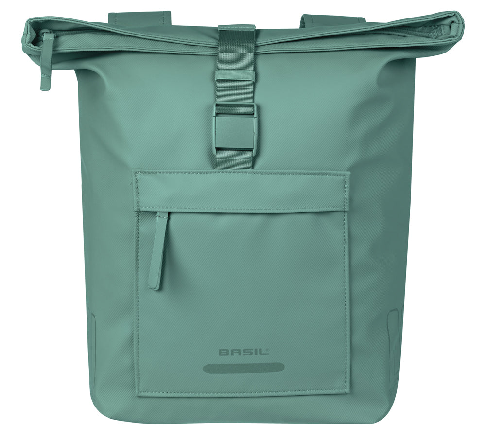 Basil double bag Brooklyn 41l silver green