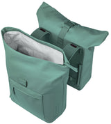 Basil double bag Brooklyn 41l silver green