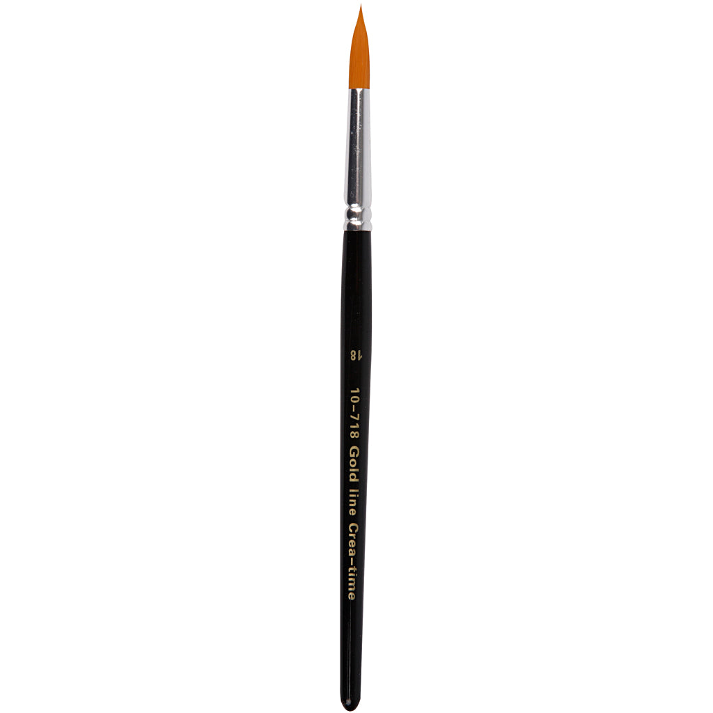 Creative Company Gold Line brushes, size 18, length 20 cm, width 7 mm, round, 6 pieces, 1 box