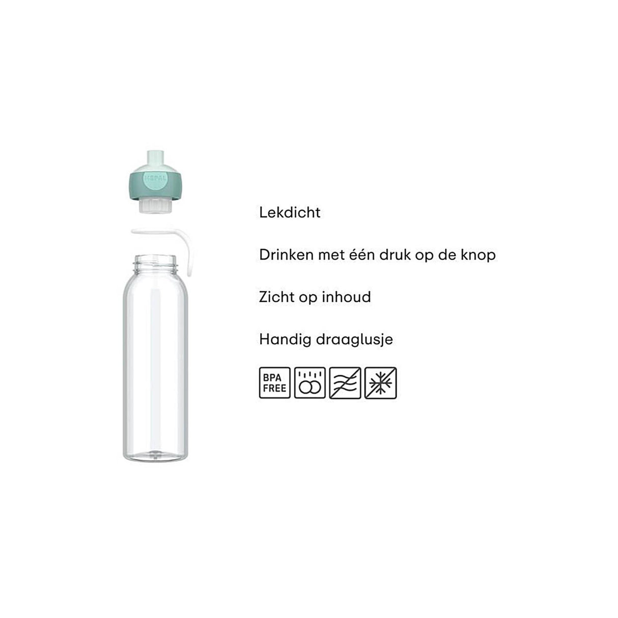 Mepal waterfles pop-up 500ml cool mint