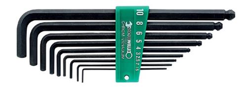 Stahlwille inbussleutelset lang+kogelkop+klemring