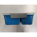 Lunchbox kunststof met vork 20x15x7cm