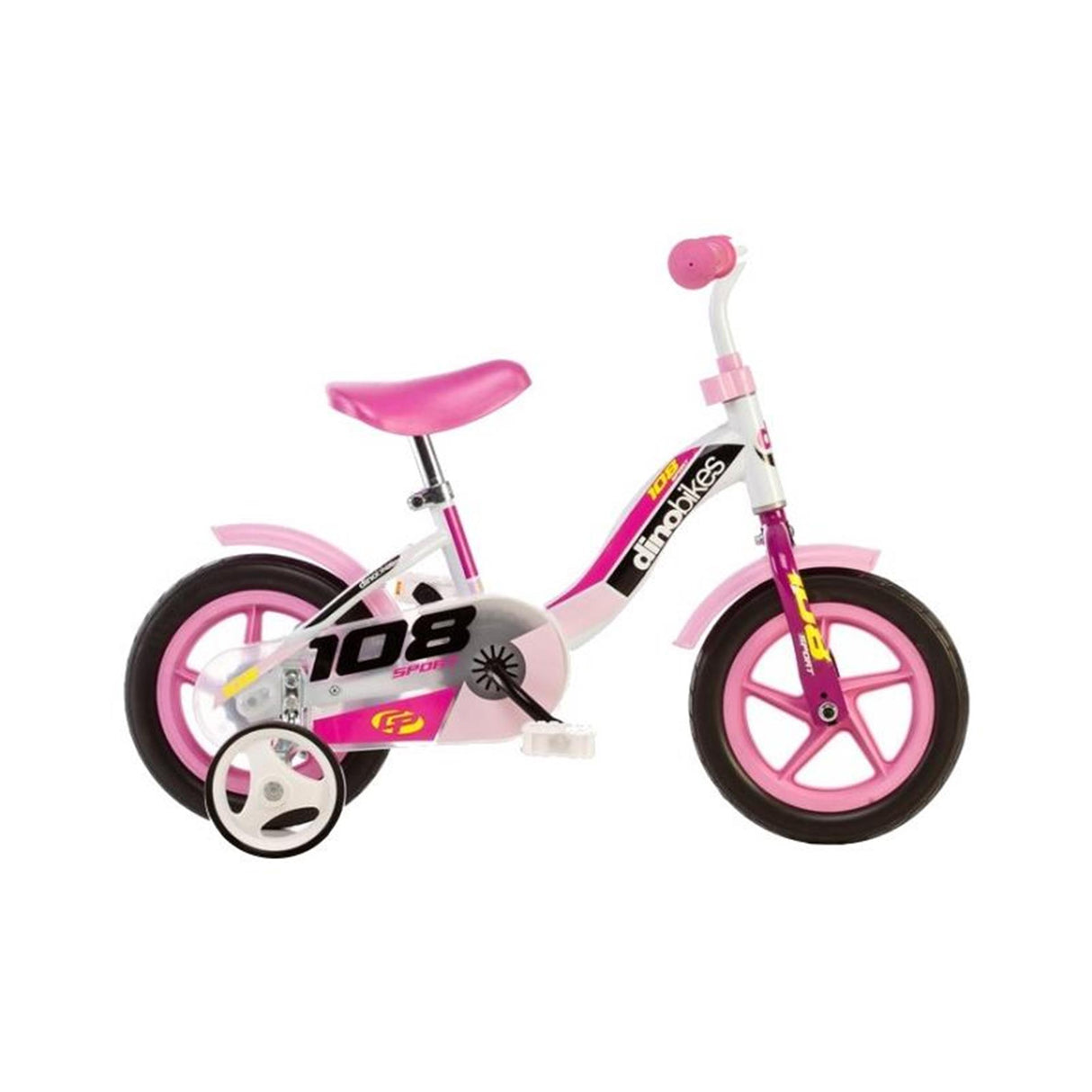 Dino 108 esportes 10 polegadas 17 cm meninas rosa branco
