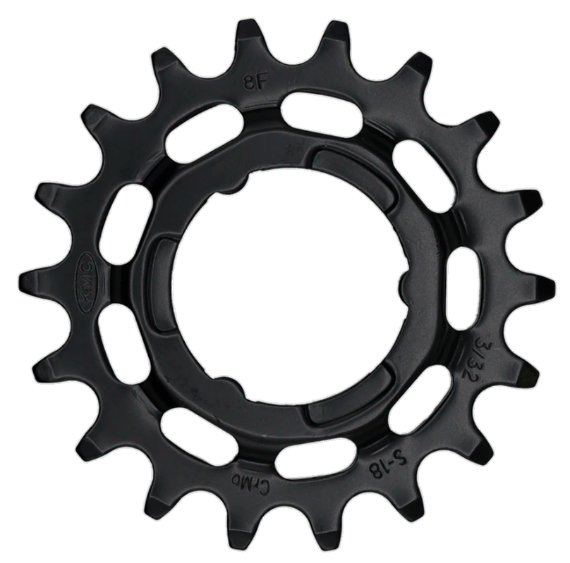 KMC gear Shimano Narrow 18t rear Black