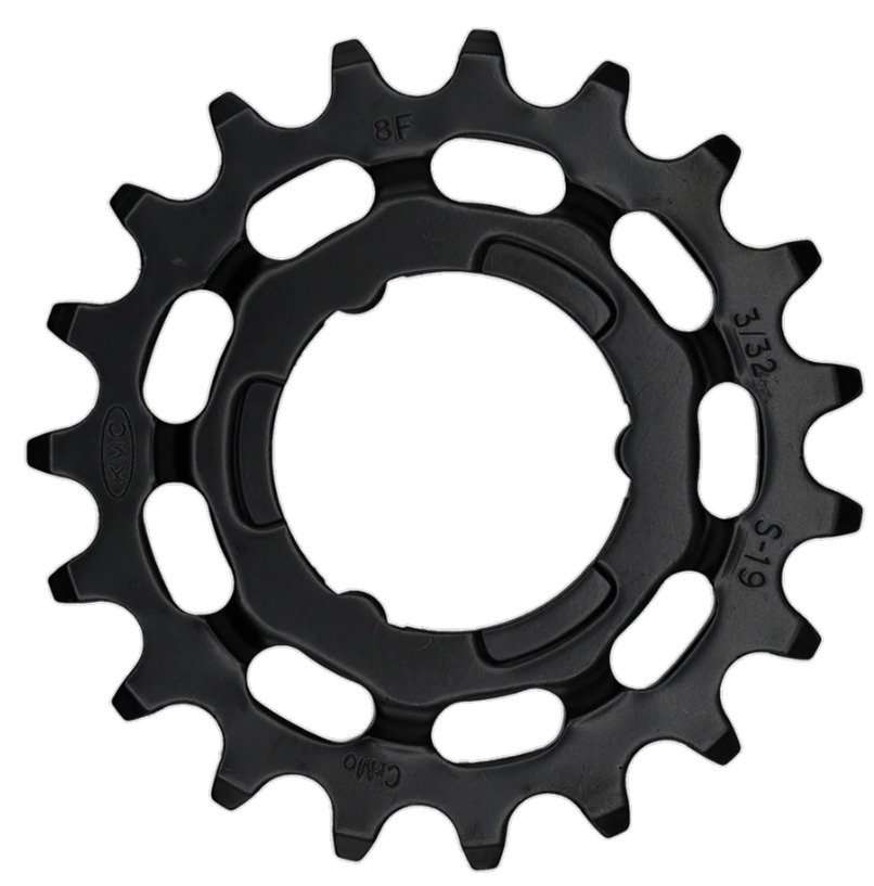 KMC sprocket R Shimano 19T chromoly black 3 32