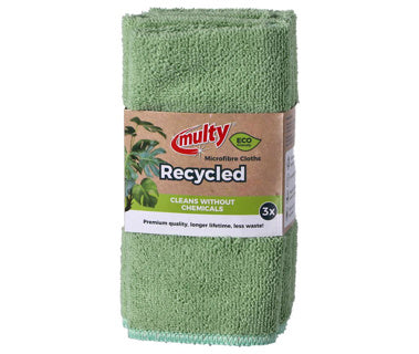 Multy Recycled Microfiber cloths 3 pieces Eco