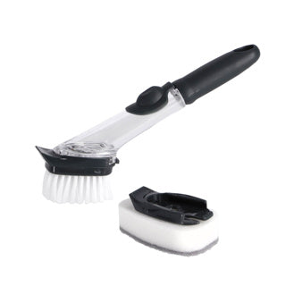 Geschirrspüste mit Spender und Schwamm