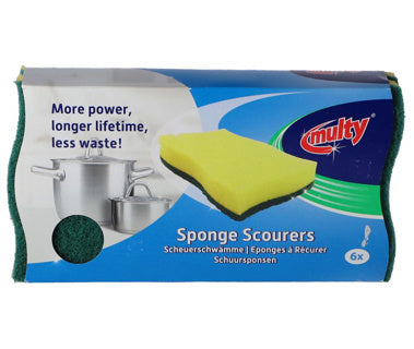 Multy scouring sponges 6 pieces