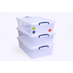 Storage box Really Useful Boxes 43CCB-PK3 43 L transparent