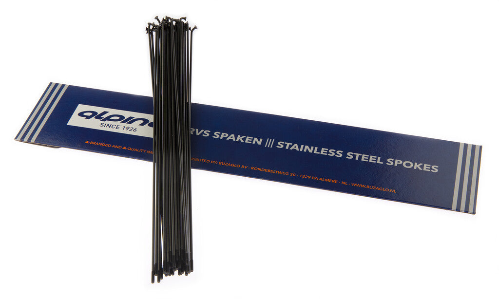 Alpina Spokes 14G (2.00mm) 282mm Stainless Steel Black (P36)
