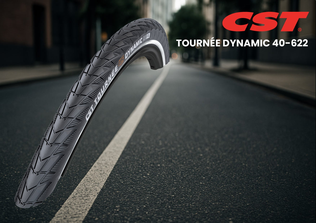 Cst buitenband tournée 45 dynamic 28 x 1.50 40-622 mm - zwart met reflectie