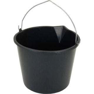 Basis Eemer mat Auslaaf 12 Liter schwaarz